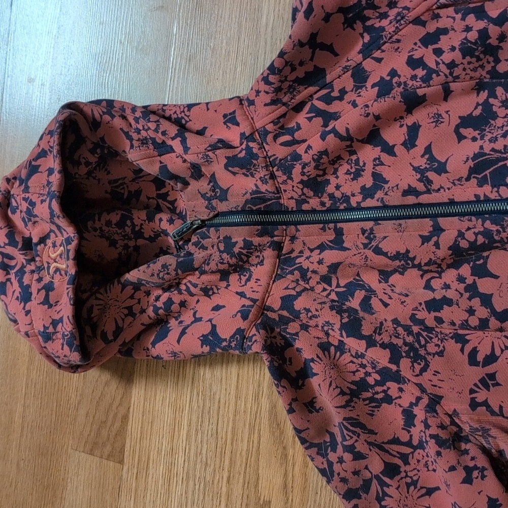 Lululemon Floral Worn Zipper Hoodie